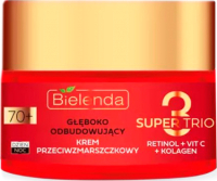 Крем для лица Bielenda Super Trio Retinol+Vit C+Kolagen 70+ Глубоко восстанавливающий (50мл) - 