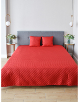Покрывало с подушками АЭЛИТА Покрывало, 2 подушки (ультрастеп) 220x240 (красный) - 