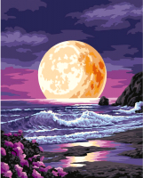 Картина по номерам Школа талантов Луна на закате / 7990292 - 