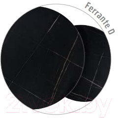Комплект журнальных столиков Signal Ferrante D (черный мрамор/черный матовый)