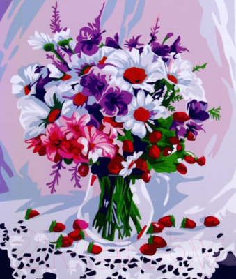 Картина по номерам Школа талантов Натюрморт с цветами / 9295622