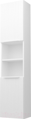 Шкаф-пенал для ванной Дабер 017 / СТ17.0.0.5 (белый древесный)