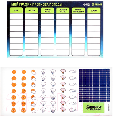 Набор для опытов Эврики Метеостанция / 9340086