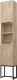Шкаф-пенал для ванной Дабер 018 / СТ18.0.2.6Ч (дуб канзас коричневый/черный) - 