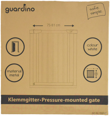 Ворота безопасности для детей Reer Guardino / 700010 (белый)