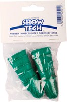 Набор напальчников для тримминга Show Tech Rubber Green S / 23STE032 (10шт) - 