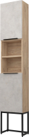 Шкаф-пенал для ванной Дабер 018 / СТ18.0.2.7 (дуб канзас коричневый/бетон чикаго) - 