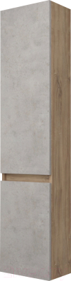 Шкаф-пенал для ванной Дабер 019 / СТ19.0.0.7 (дуб канзас коричневый/бетон чикаго)