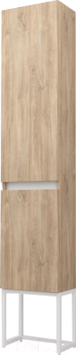 Шкаф-пенал для ванной Дабер 020 / СТ20.0.1.6Б (дуб канзас коричневый/белый)