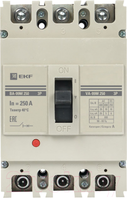 Выключатель автоматический EKF PROxima ВА-99М 250/250А 3P 35кА / mccb99-250-250m