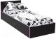 Односпальная кровать МДК Black BL-КР9Р 80x200/700x852x2032 (черный/кромка розовая) - 