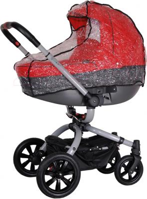 Детская универсальная коляска Coletto Messina 2 в 1 (красно-серый) - с дождевиком