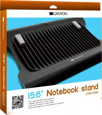 Подставка для ноутбука Canyon CNR-NS8 (Black) - в упаковке