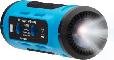 MP3-плеер Texet Drum (синий) - функция фонарика