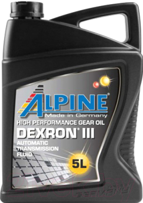 Трансмиссионное масло ALPINE ATF Dexron III / 0100662 (5л, красный)