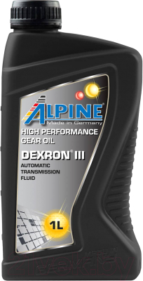 Трансмиссионное масло ALPINE ATF Dexron III 0100651/0100671 (1л, желтый)