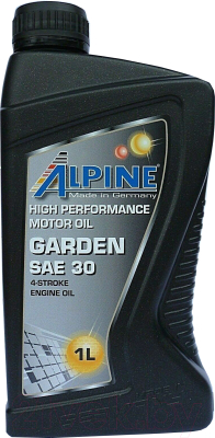 Моторное масло ALPINE Garden SAE 30 4-Takt Rasenmahermotorenol / 0100541 (1л)