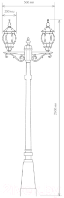 Фонарь уличный Elektrostandard NLG99HL004 (черный)