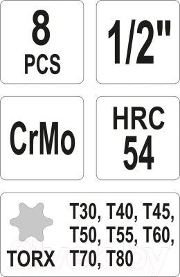 Изображение товара Набор головок слесарных Yato YT-1065