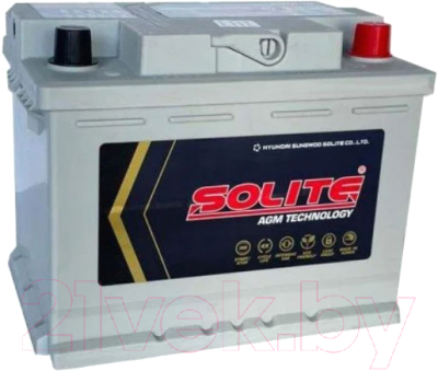 Автомобильный аккумулятор Solite AGM60 R+ 640A (60 А/ч)
