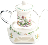 Заварочный чайник Hua Mei English Garden на подставке GC2025 - 