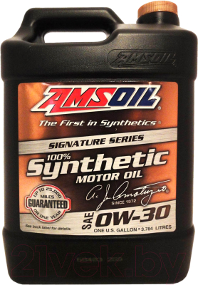 Моторное масло Amsoil Signature Series Synthetic Motor Oil 0W30 / AZO1G (3.784л)