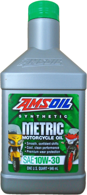 Изображение товара Моторное масло Amsoil Synthetic 10W30 Motorcycle Oil / MCTQT (0.946л)