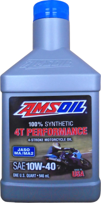 Моторное масло Amsoil Synthetic 10W40 4T Perf.MC Oil / MC4QT (0.946л)