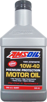 Изображение товара Моторное масло Amsoil Synthetic 10W40 High Zinc Oil / AMOQT (0.946л)