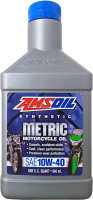 Моторное масло Amsoil Synthetic 10W40 Motorcycle Oil / MCFQT (0.946л) - 