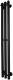 Полотенцесушитель электрический Маргроид Ferrum Inaro СНШ 100x6 3 крючка профильный (черный матовый, справа) - 
