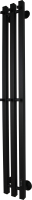 Полотенцесушитель электрический Маргроид Ferrum Inaro СНШ 100x6 6 крючков профильный (черный матовый, таймер справа) - 