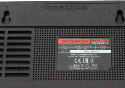 Зарядное устройство для электроинструмента CROWN CAC209001X