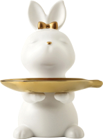 Статуэтка Merry Bear Home Decor Белый Кролик / 30001508 (черный) - 