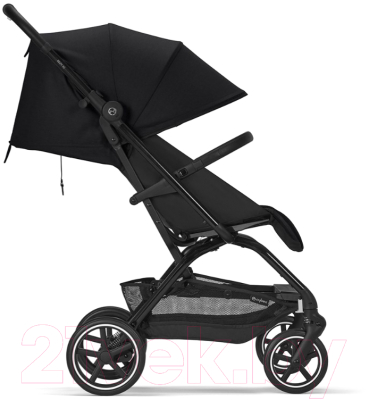 Детская прогулочная коляска Cybex Eezy S+2 BLK с дождевиком и бампером (Moon Black)
