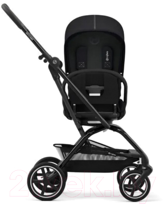 Детская прогулочная коляска Cybex Eezy S Twist+ 2 BLK с бампером (Moon Black)