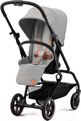 Детская прогулочная коляска Cybex Eezy S Twist+ 2 BLK с бампером (Lava Grey)