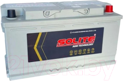 Автомобильный аккумулятор Solite AGM95 R+ 850A (80 А/ч)