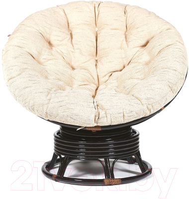 Изображение товара Кресло-качалка Tetchair Papasan W 23/01 B с подушкой (античный черно-коричневый/ткань старт)