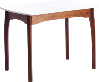 Обеденный стол Tetchair Caterina 100+30x70x75 (коричневый/белый) - 