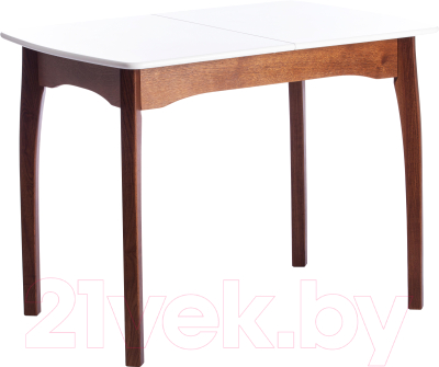 Обеденный стол Tetchair Caterina 100+30x70x75 (коричневый/белый)