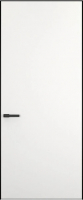 Дверь межкомнатная скрытая FiloMuro Elen Invisible 60x200 ALU зпз 196 под 2 петли (под покраску/кромка черная с 4-х сторон) - 