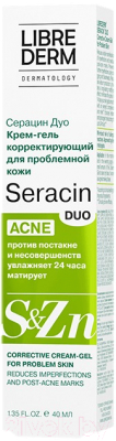 Крем для лица Librederm Гель Серацин Дуо Корректирующий для проблемной кожи (40мл)