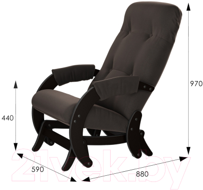 Кресло-глайдер Мебелик Модель 68 (Maxx 235/венге)