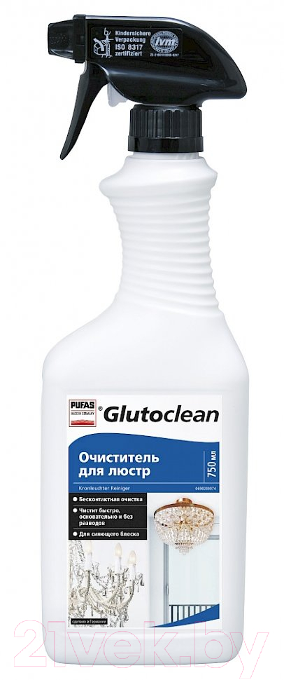 Средство для мытья стекол Pufas Glutoclean Для люстр