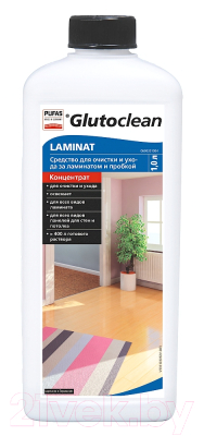 Чистящее средство для пола Pufas Glutoclean Для ламината и пробки Концентрат (1л)