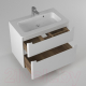Миниатюра изображения товара Тумба с умывальником Briz Эстель 80 / 221 03 18080-16 00 БЕЛ