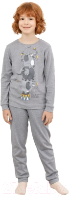 Пижама детская Mark Formelle 563314 (р.116-60, серый меланж/печать)