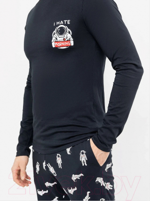 Комплект домашней одежды Mark Formelle 591023 (р.100-90-170/176, черный/космонавты на черном)
