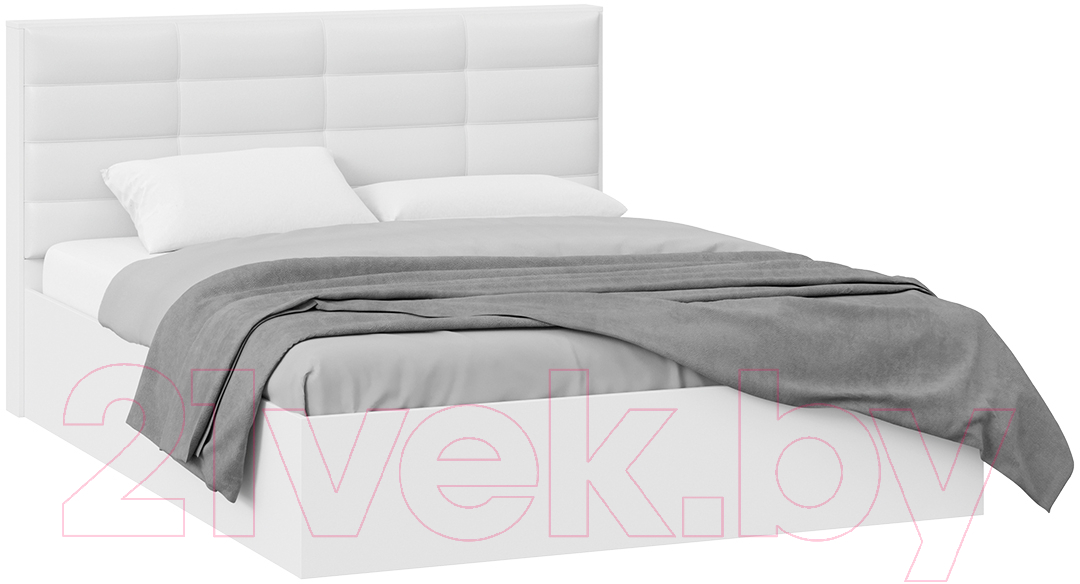 Двуспальная кровать ТриЯ Агата тип 1 с ПМ и заглушиной 160x200